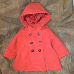 Next baby girl 9 month red peacoat NWT